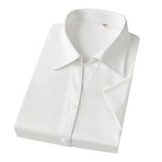 XWD6005 WHITE FINE TWILL V-NECK