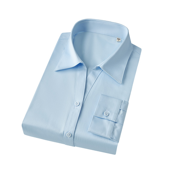 XW6006 BLUE FINE TWILL V-NECK