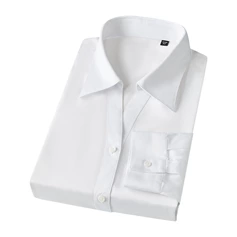 MTW1001 WHITE FINE TWILL V-NECK