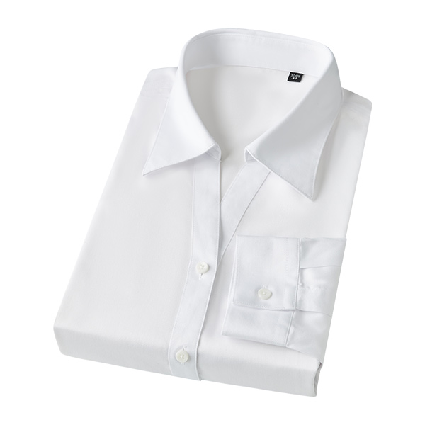 MTW1001 WHITE FINE TWILL V-NECK