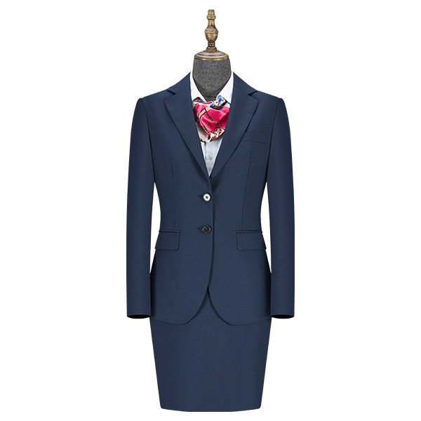 WY5020 WOMEN'S TWO BUTTON SUIT WITH DOUBLE SLIT AT THE BACK