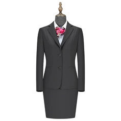 WY7011 TWO BUTTON FLAT LAPEL COLLAR WITH A CENTER SPLIT AT THE BACK